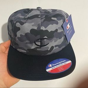 Men's Brand New Champion Snapback Camo Print Adjustable With Black Brim